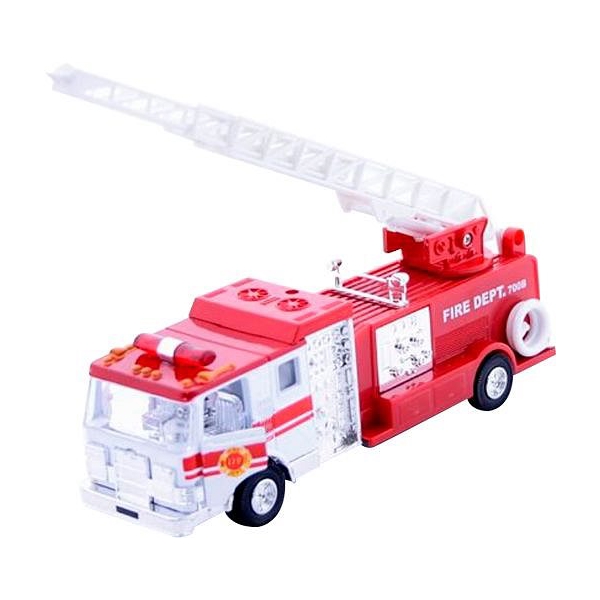 სახანძრო მანქანა Goki 12115G-3 Machine metal Fire truck Barrel with a staircase White 