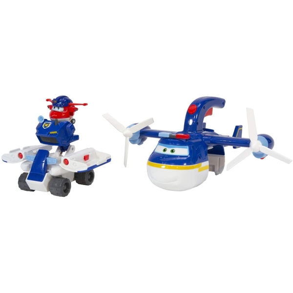 თვითმფრინავი Super Wings Game set 2-in-1 Police Patroller 2in1 Police transport