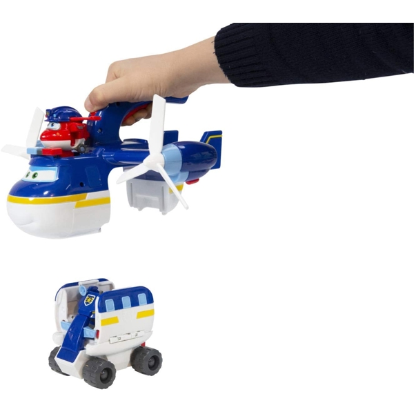 თვითმფრინავი Super Wings Game set 2-in-1 Police Patroller 2in1 Police transport