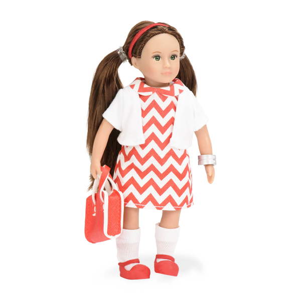 თოჯინების ტანსაცმლის ნაკრები Lori LO30009Z 6" Doll Chevron Dress