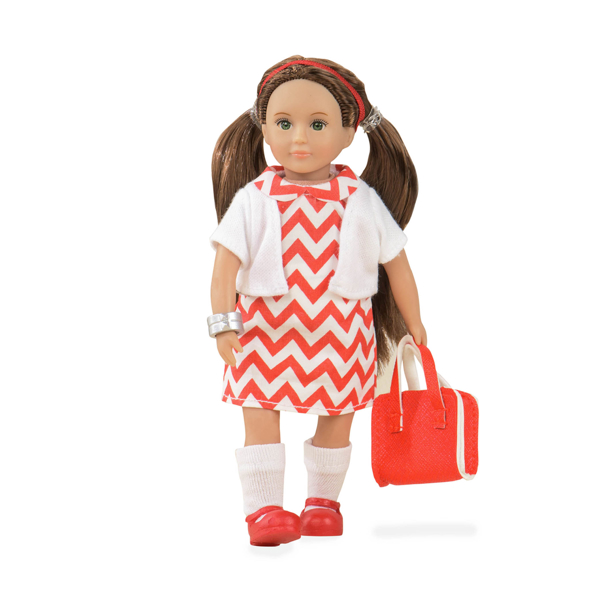 თოჯინების ტანსაცმლის ნაკრები Lori LO30009Z 6" Doll Chevron Dress