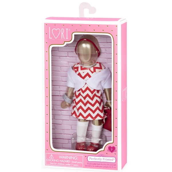 თოჯინების ტანსაცმლის ნაკრები Lori LO30009Z 6" Doll Chevron Dress