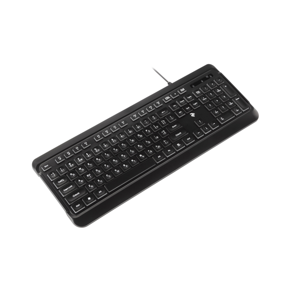 კლავიატურა 2E KS120 Keyboard White backlight USB Black