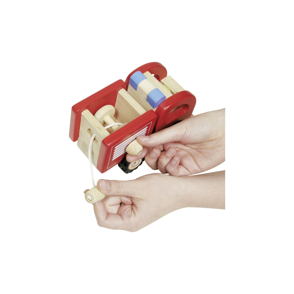 Goki 55927G Machine wooden Fire Red