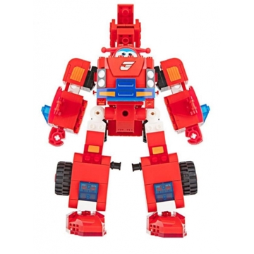 ტრანსფორმერი Super Wings EU385005 Small Blocks 2-in-1 Buildable Transforming Vehicle Jett