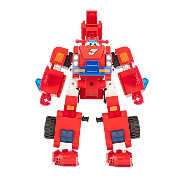 Super Wings EU385005 Small Blocks 2-in-1 Buildable Transforming Vehicle Jett