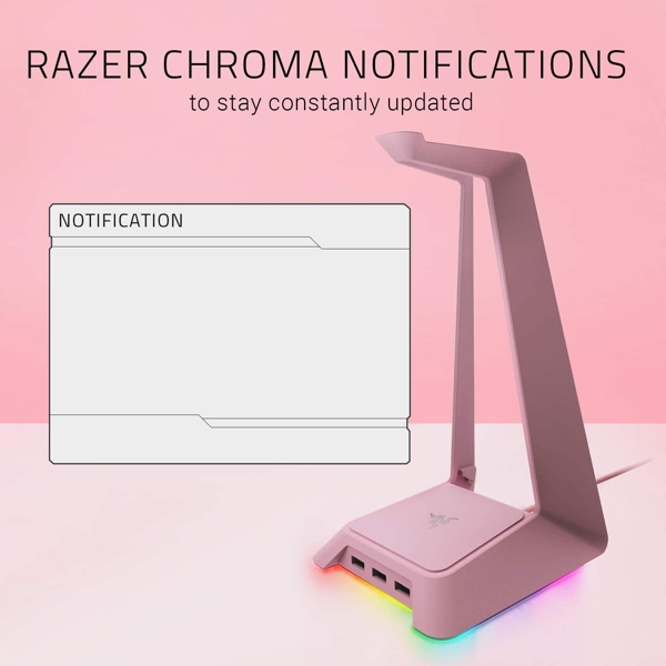 ყურსასმენის სადგამი Razer RC21-01190200-R3M1 Base Station Chroma Quartz USB Pink