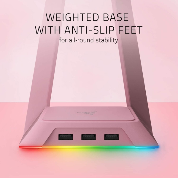 ყურსასმენის სადგამი Razer RC21-01190200-R3M1 Base Station Chroma Quartz USB Pink