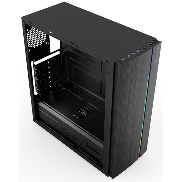 ქეისი 2E GX910 Gaming Computer case SPARGO (GX910) MidT ARGB strip, without PSU Black