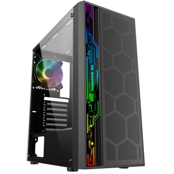 ქეისი 2E G2052 Gaming Computer case SPERO, MidT, ARGB+strip, TG (side panel), without PSU Black