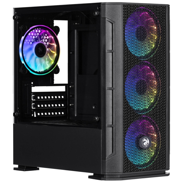 ქეისი 2E GB700 Gaming Computer case CALLEO MiniT, Micro ATX, Mini ITX ARGB, TG (side panel), without PSU Black