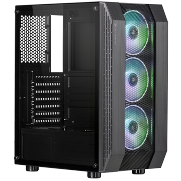 ქეისი 2E G3305 Gaming Computer case DOMINATOR MidT, ARGB,TG (side panel), without PSU Black