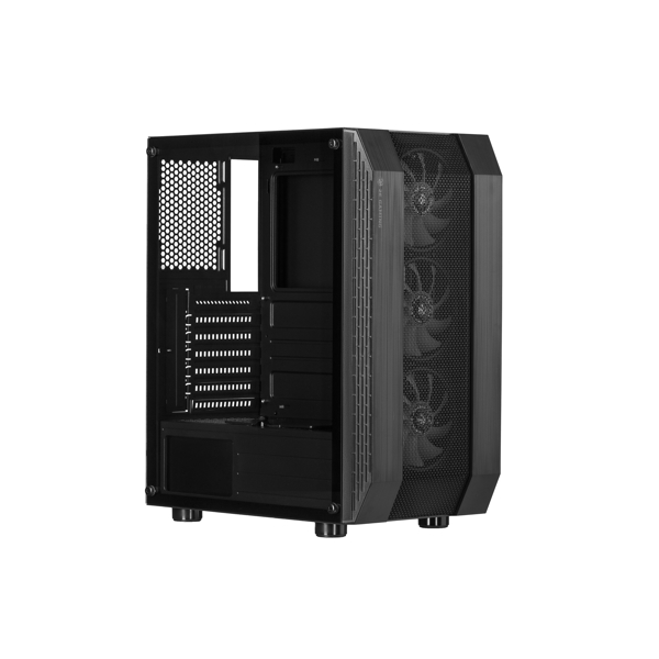 ქეისი 2E G3305 Gaming Computer case DOMINATOR MidT, ARGB,TG (side panel), without PSU Black