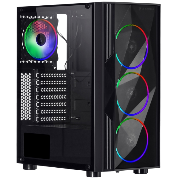 ქეისი 2E GA3401 Gaming Computer case ARDOR MidT, ARGB, TG (side panel), without PSU Black