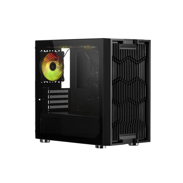 ქეისი 2E GM7 Gaming Computer case ASPER MiniT, ARGB, TG (side panel), without PSU Black