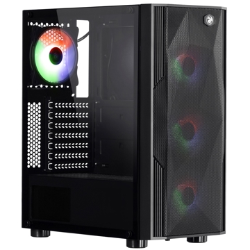 ქეისი 2E GM3401 Gaming Computer case FALCO MidT, ARGB, TG (side panel), without PSU Black