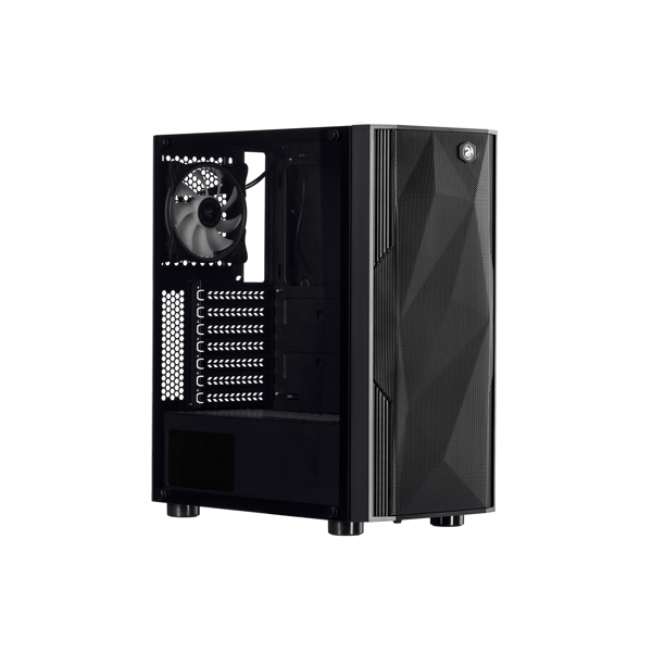 ქეისი 2E GM3401 Gaming Computer case FALCO MidT, ARGB, TG (side panel), without PSU Black