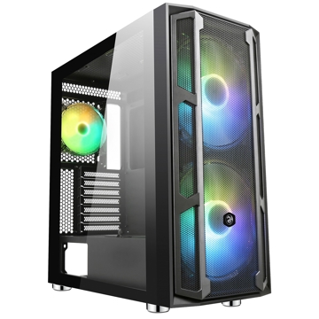 ქეისი 2E GW02 Gaming Computer case CONTEGO MidT, EATX, ARGB, TG (side panel), without PSU Black