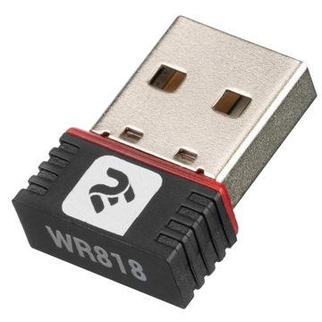 Wi-Fi ადაპტერი 2E WR818 N150 PowerLink, Pico USB2.0 Black