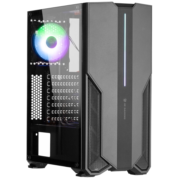 ქეისი 2E G3405 Gaming Computer case FORTIS MidT, ARGB, ARGB LED, TG (side panel), without PSU Black