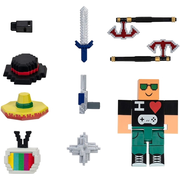 სათამაშო საკოლექციო ფიგურა Roblox ROB0351 Avatar Shop Series Collection - Retro 8-Bit Gamer Figure Pack