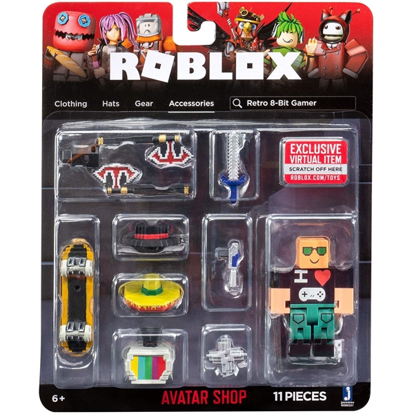 სათამაშო საკოლექციო ფიგურა Roblox ROB0351 Avatar Shop Series Collection - Retro 8-Bit Gamer Figure Pack