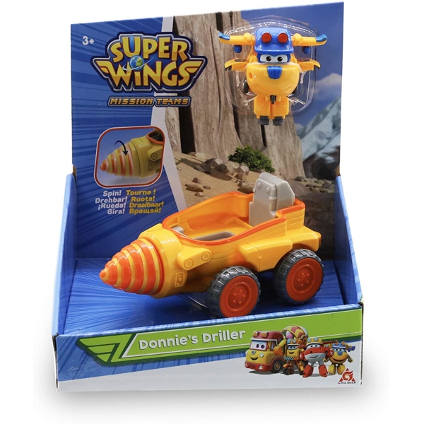 საბურღი მანქანა Super Wings EU730843 Donnie's Driller Playset, Donnie's Drill Truck