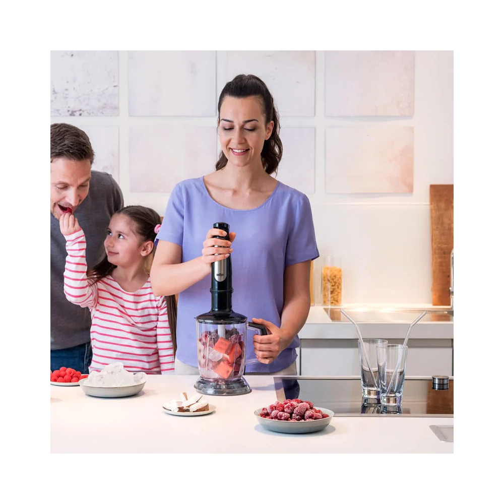 ხელის ბლენდერი BRAUN MQ7045X 1000W, 0.6L, Hand Blender, Black