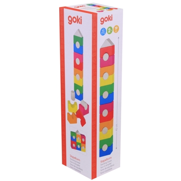 ცისარტყელის კოშკი Goki 58587 Stacking tower rainbow house