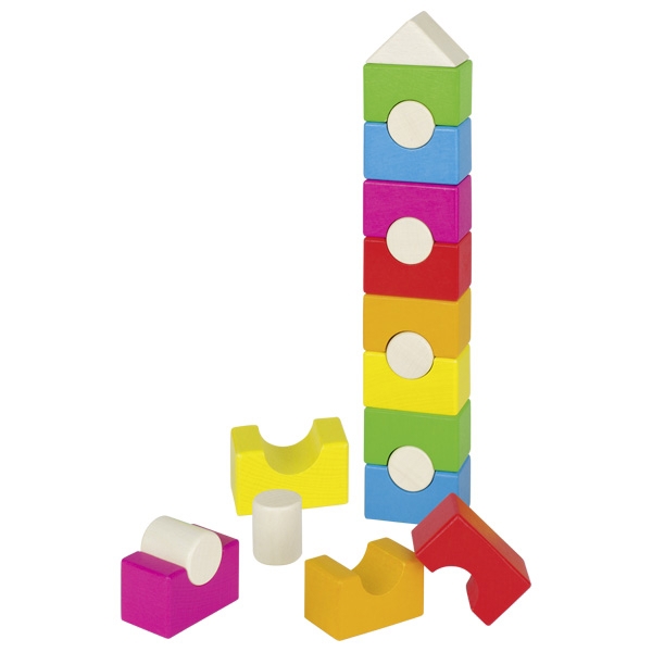 ცისარტყელის კოშკი Goki 58587 Stacking tower rainbow house