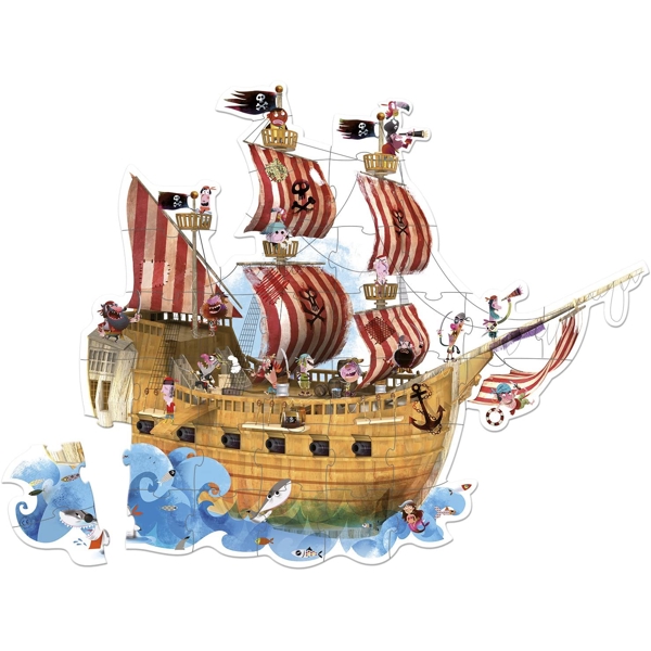 Janod J02819 Puzzle-outdoor Janod Ship of pirates 