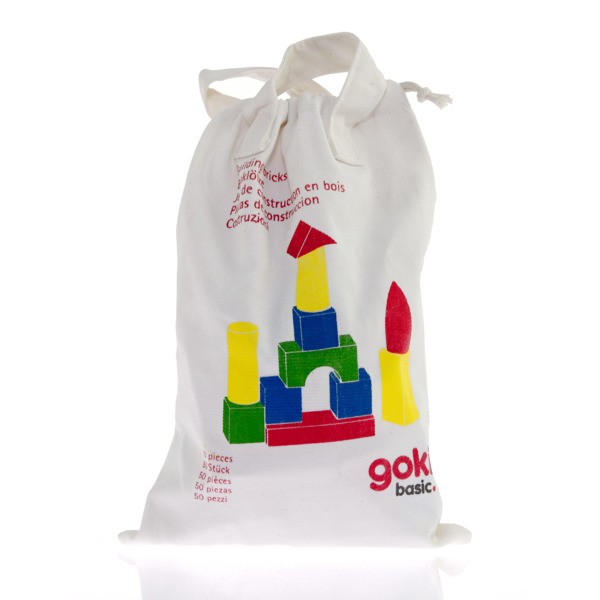 ხის სამშენებლო ბლოკები Goki 58575 Building blocks, Basic