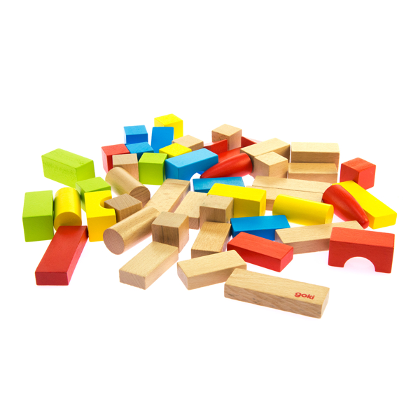 ხის სამშენებლო ბლოკები Goki 58575 Building blocks, Basic