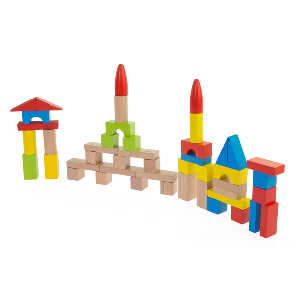 ხის სამშენებლო ბლოკები Goki 58575 Building blocks, Basic