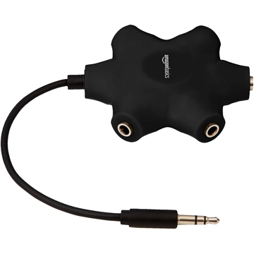 აუდიო სპლიტერი Amazon Basics 5-Way Multi Headphone Splitter Black 