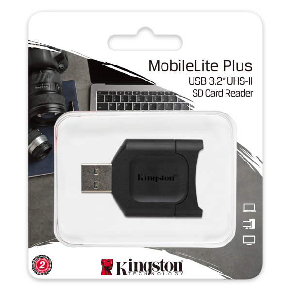 ბარათის წამკითხველი Kingston MLP USB 3.1 SDHC/SDXC UHS-II MobileLite Plus Black