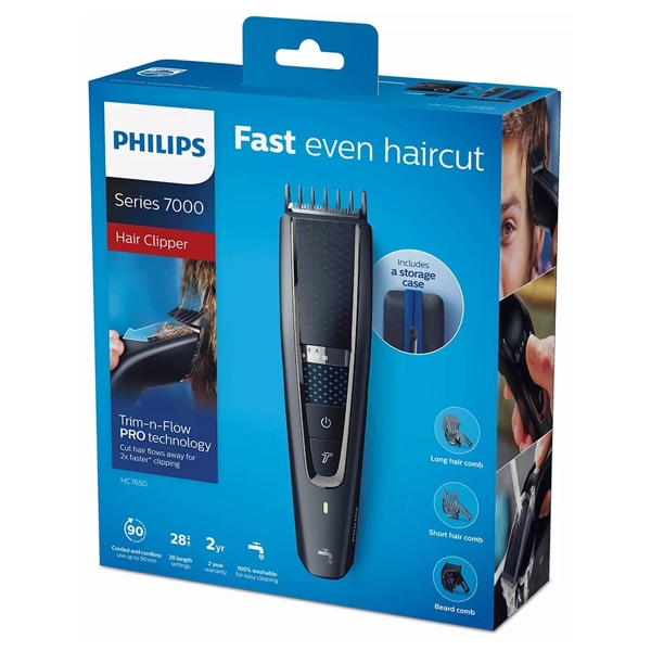 უნივერსალური თმის საკრეჭი Philips HC7650/15 Washable Hair Clipper