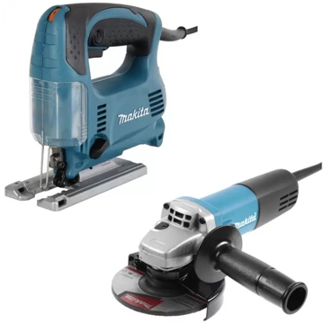 კუთხსახეხის ნაკრები Makita DK0116 tool kit (jigsaw 4329 + angle grinder 9558HN)