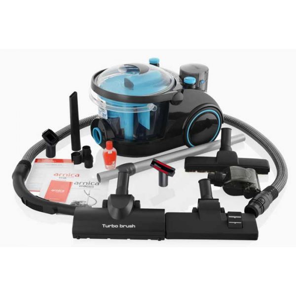მტვერსასრუტი რეცხვის ფუნქციით Arnica ET11131 2400W, 3L, Water Filtered, Blue/Black