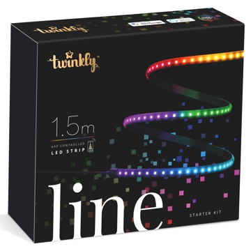 Smart LED კონტური Twinkly TWL100STW-BEU Line RGB, backlight, Gen II, IP20 1.5m Black