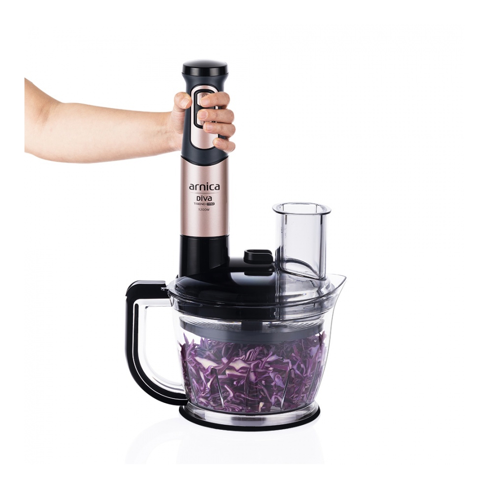 ხელის ბლენდერი Arnica GH21802 Diva Trend Pro, 1200W, 1,75L, Hand Blender, Rose