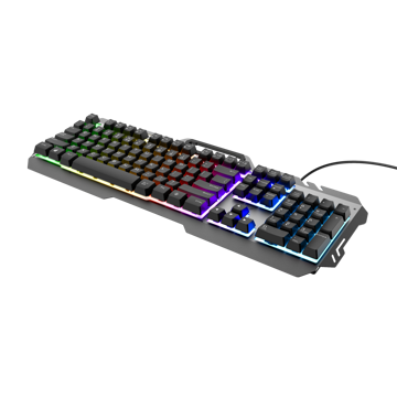 კლავიატურა Trust 23796 GXT 853 ESCA Metal Rainbow LED Gaming Keyboard Wired USB-A Black