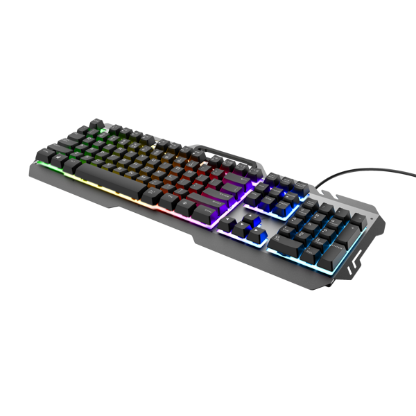 კლავიატურა Trust 23796 GXT 853 ESCA Metal Rainbow LED Gaming Keyboard Wired USB-A Black