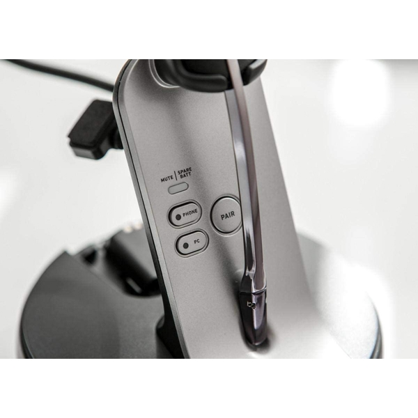 ყურსასმენი Snom A170 Wireless DECT Headset, 3 Ways Of Wearing, LED, Black/Silver