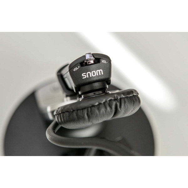 ყურსასმენი Snom A170 Wireless DECT Headset, 3 Ways Of Wearing, LED, Black/Silver