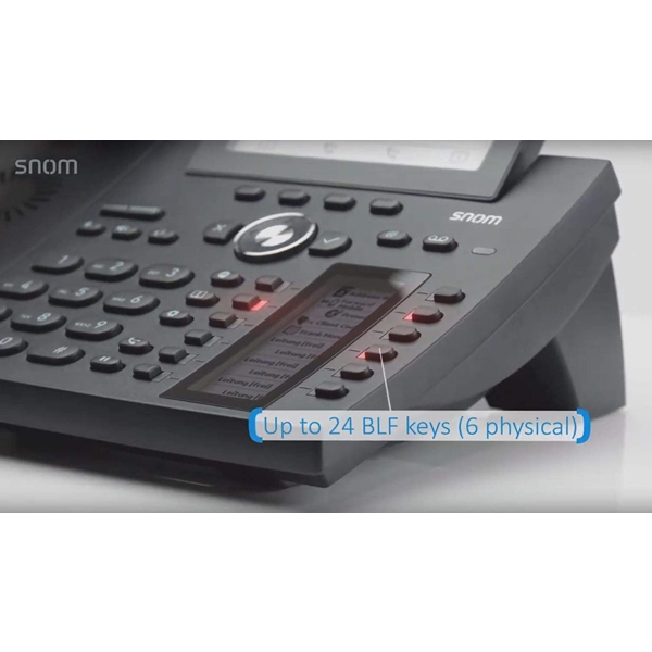 IP ტელეფონი Snom D385 Deskphone 12 SIP Identities, Bluetooth, USB, Black