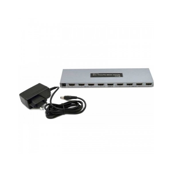 სპლიტერი D-TECH DT-7148B 4Kx2k, 8 ports, HDMI, 1x8, Silver/Grey
