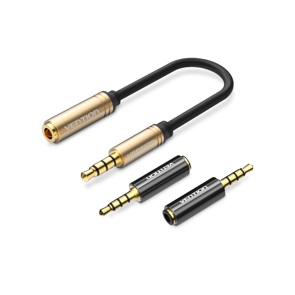 აუდიო კონვერტაციის კაბელი VENTION VAB-S06 3.5mm CTIA-OMTP Brown