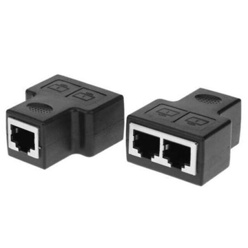 ადაპტერი VENTION IPSB0 1 to 2 RJ45 Splitter Adapter Black