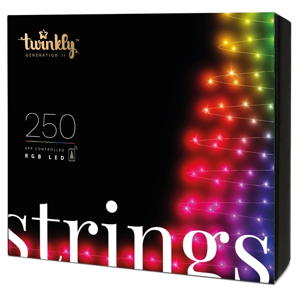 Twinkly TWS250STP-BEU RGB 250, Gen II, IP44 cable Black